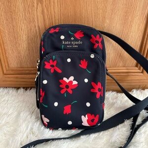 Kate Spade Chelsea Whimsy Floral North South Dual Zip Crossbody